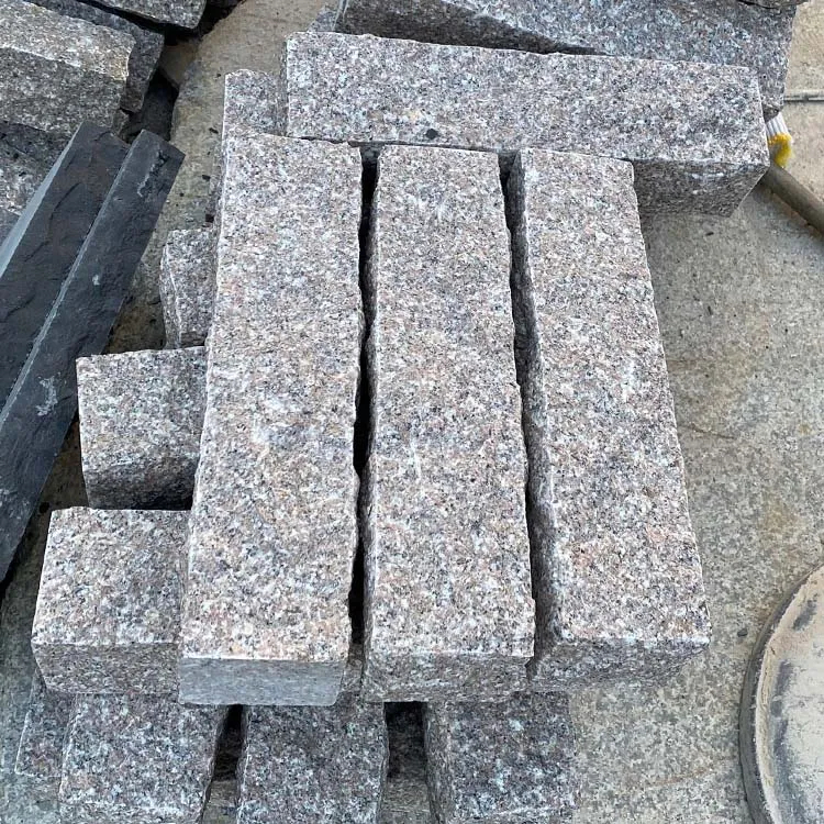 Natural Split Granite Stone Palisade for Backyard Fence and Outdoor Landscape