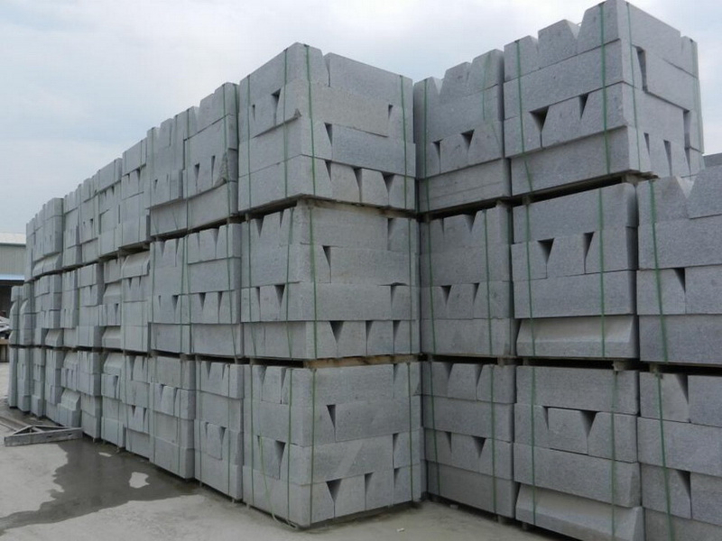 White and Grey Granite Stair Stone for Block Steps Kerbstones and Paving Projects