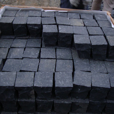 Black Granite Paving Stone Cobblestone Cube Stone for Outdoor Landscape