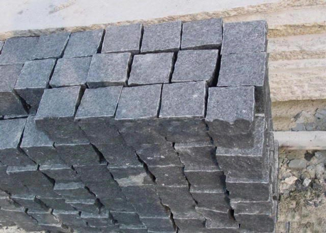 Black Granite Paving Stone Cobblestone Cube Stone for Outdoor Landscape