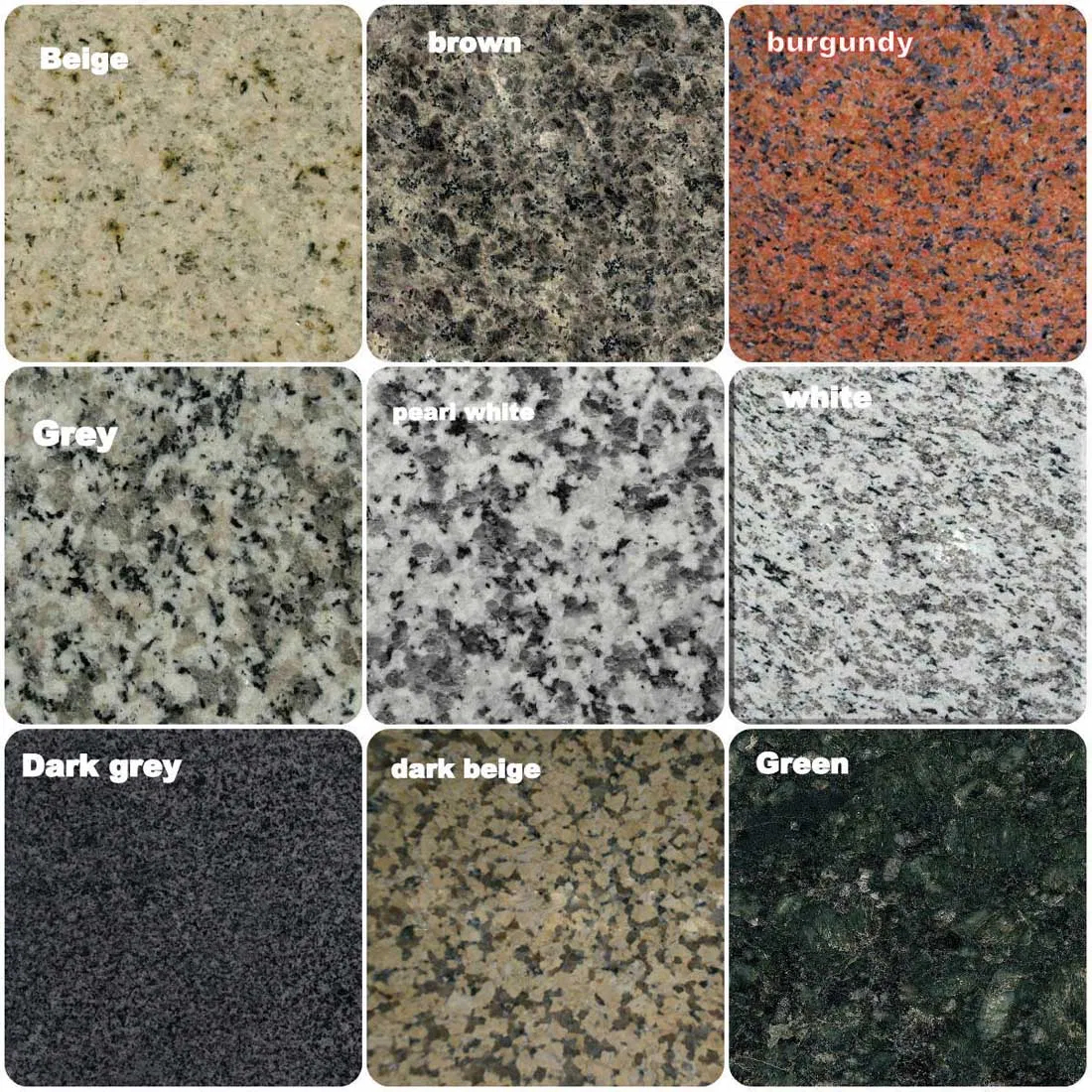 Natural Granite Slabs and Tiles with Dry Layout Service