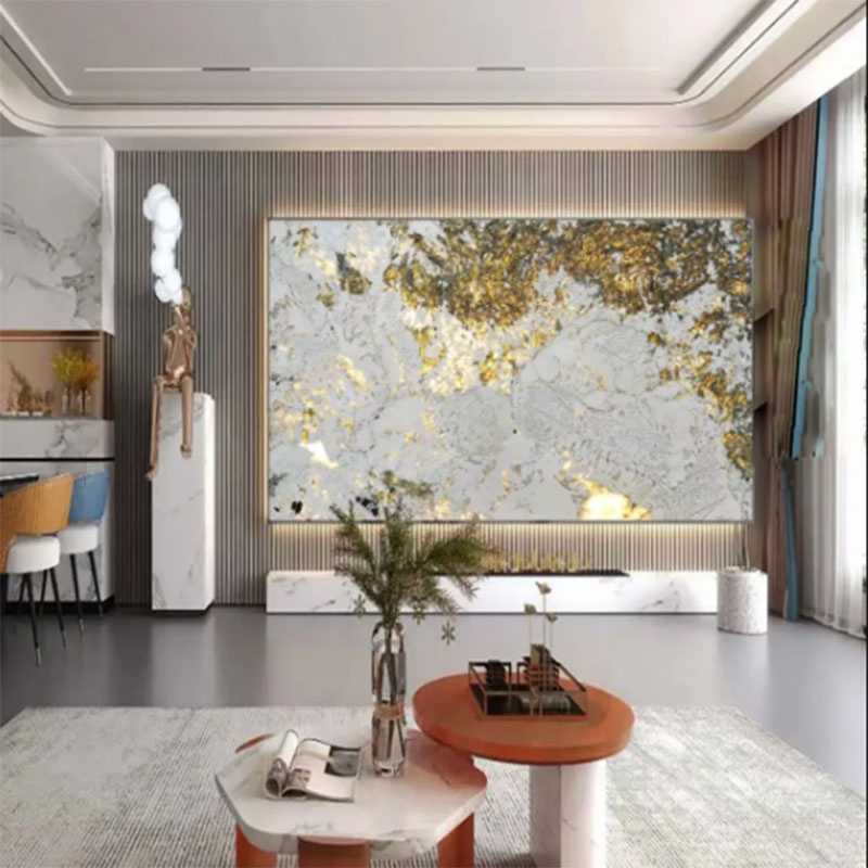 Bookmatched White Onyx Marble Slabs for Backlit Interior Design