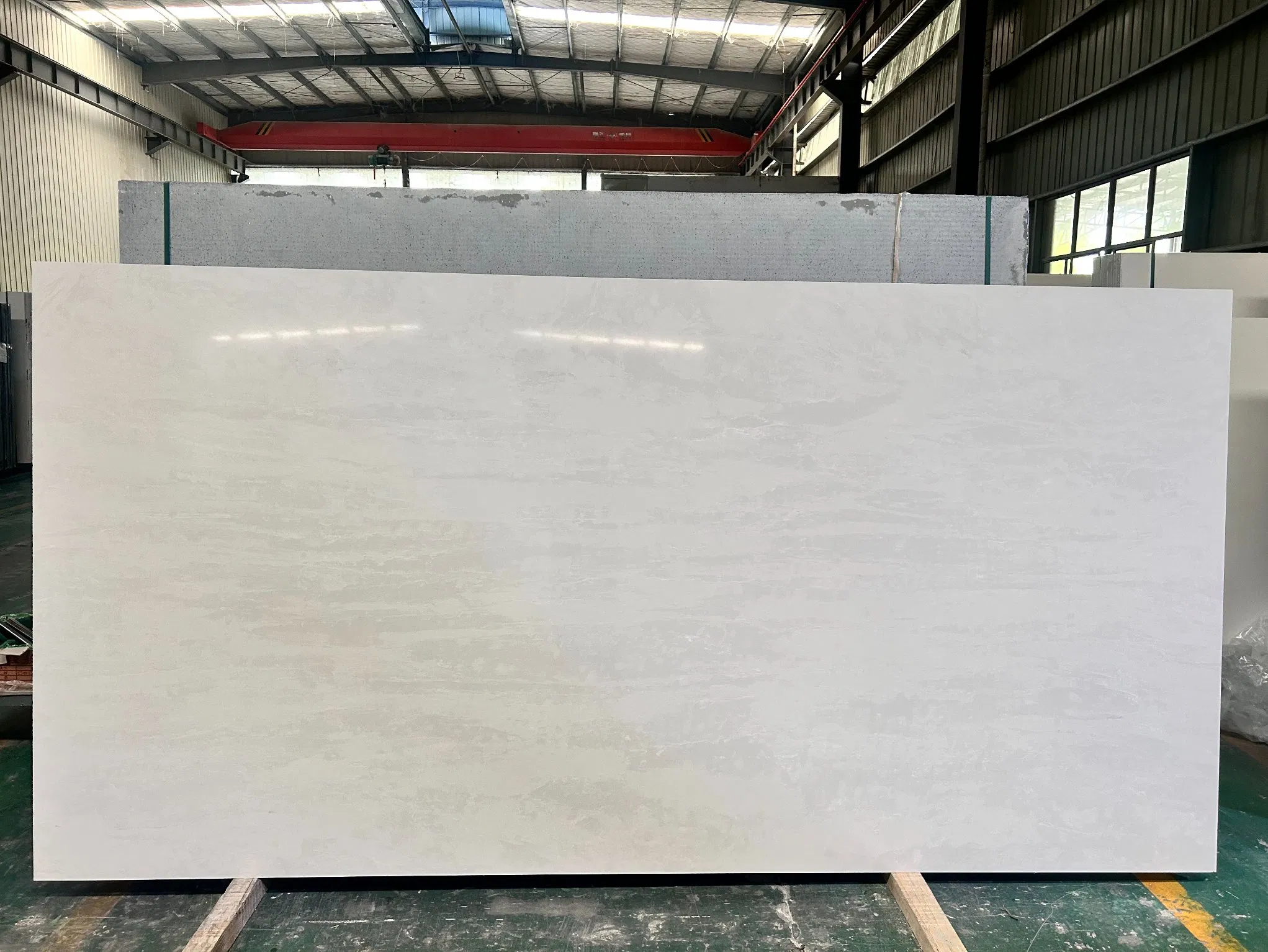 Beige Marble Look Artificial Quartz Slab for Countertops