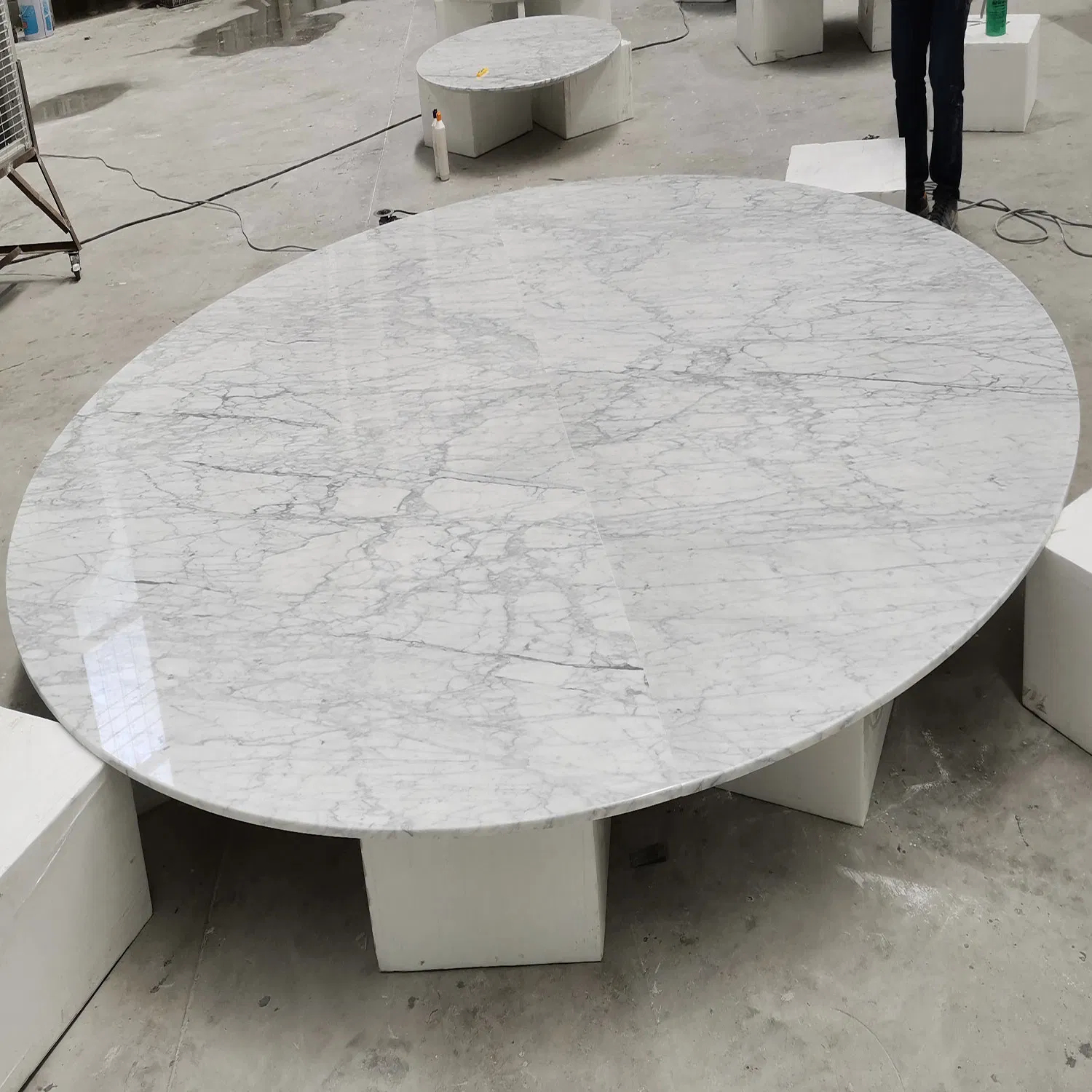 Italian Bianco Carrara White Marble Countertop for Hotel Projects