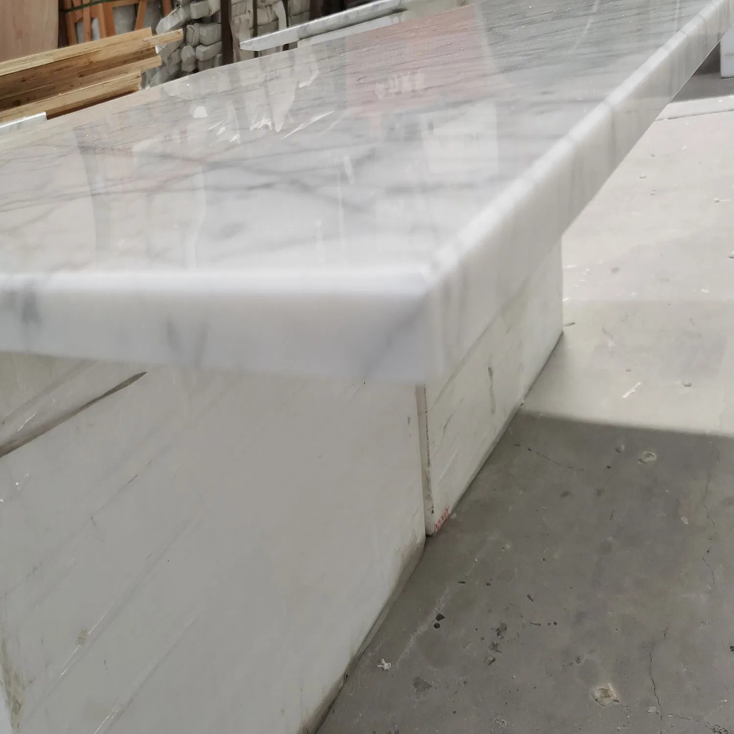 Italian Bianco Carrara White Marble Countertop for Hotel Projects