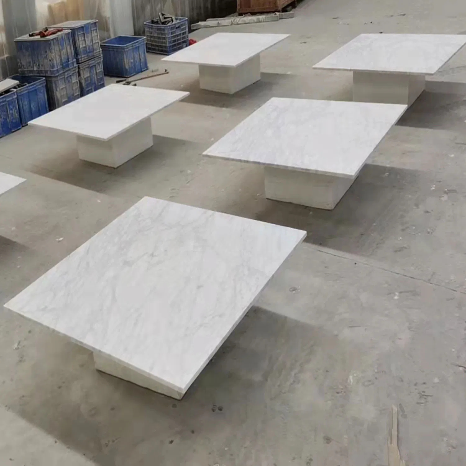 Italian Bianco Carrara White Marble Countertop for Hotel Projects