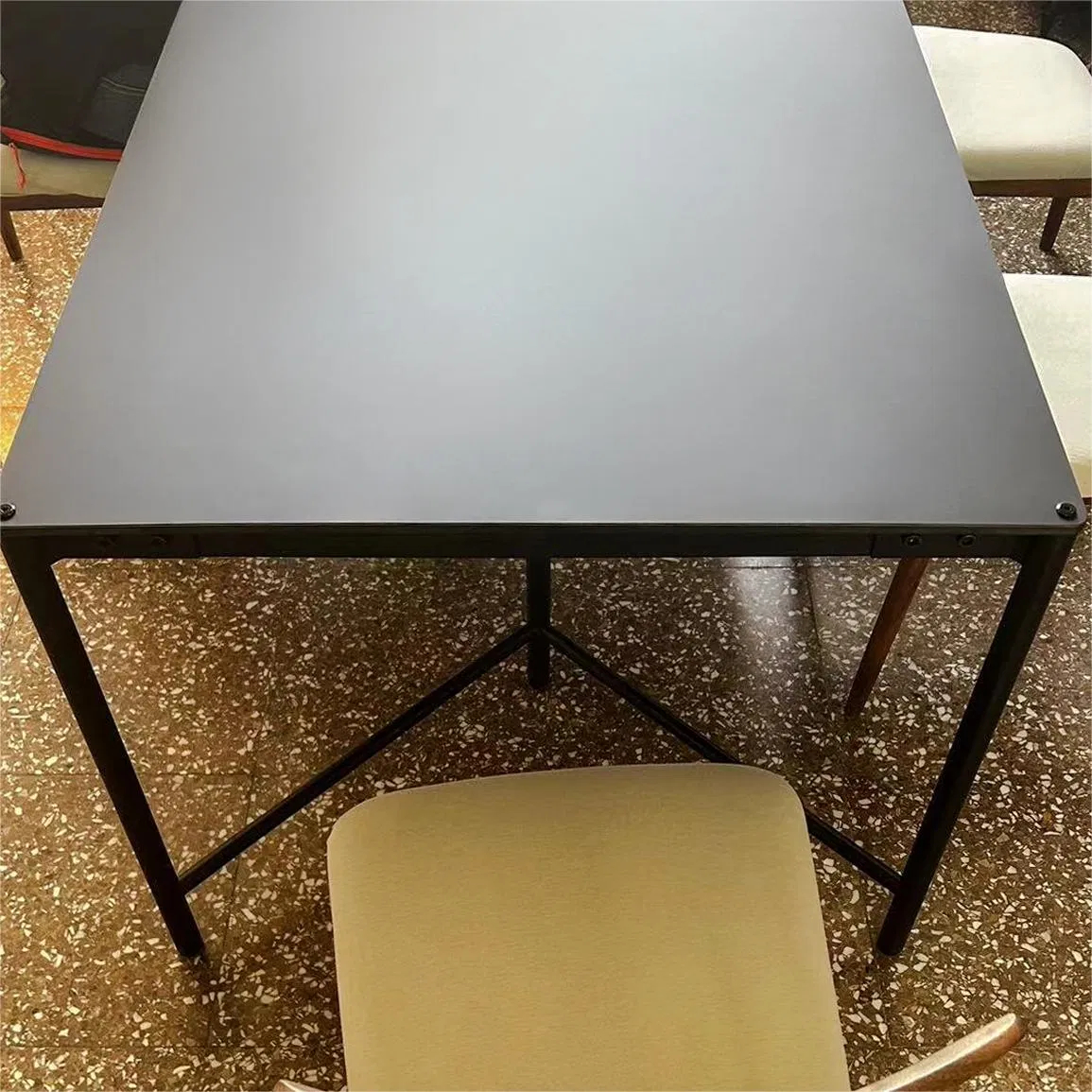 Black Compact Laminate Tabletop for Restaurant and Commercial Furniture