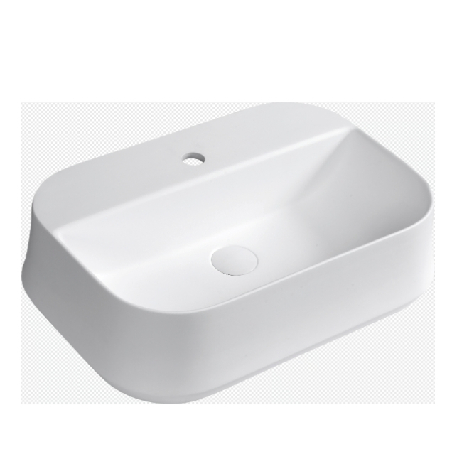 White Artificial Stone Solid Surface Above Counter Wash Basin