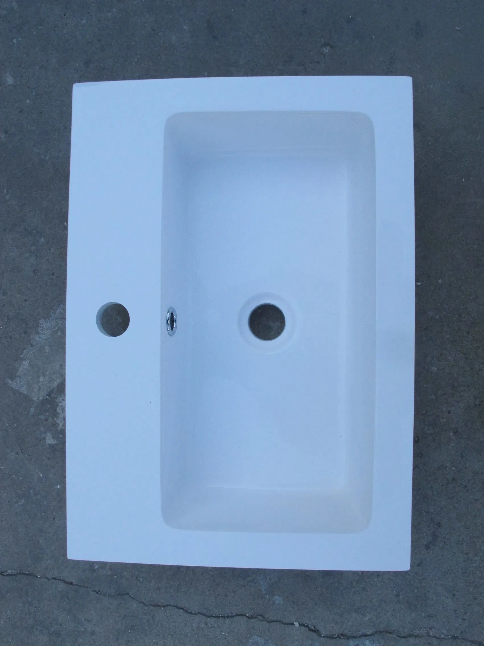 Matte White Solid Surface Above-Counter Wash Basin
