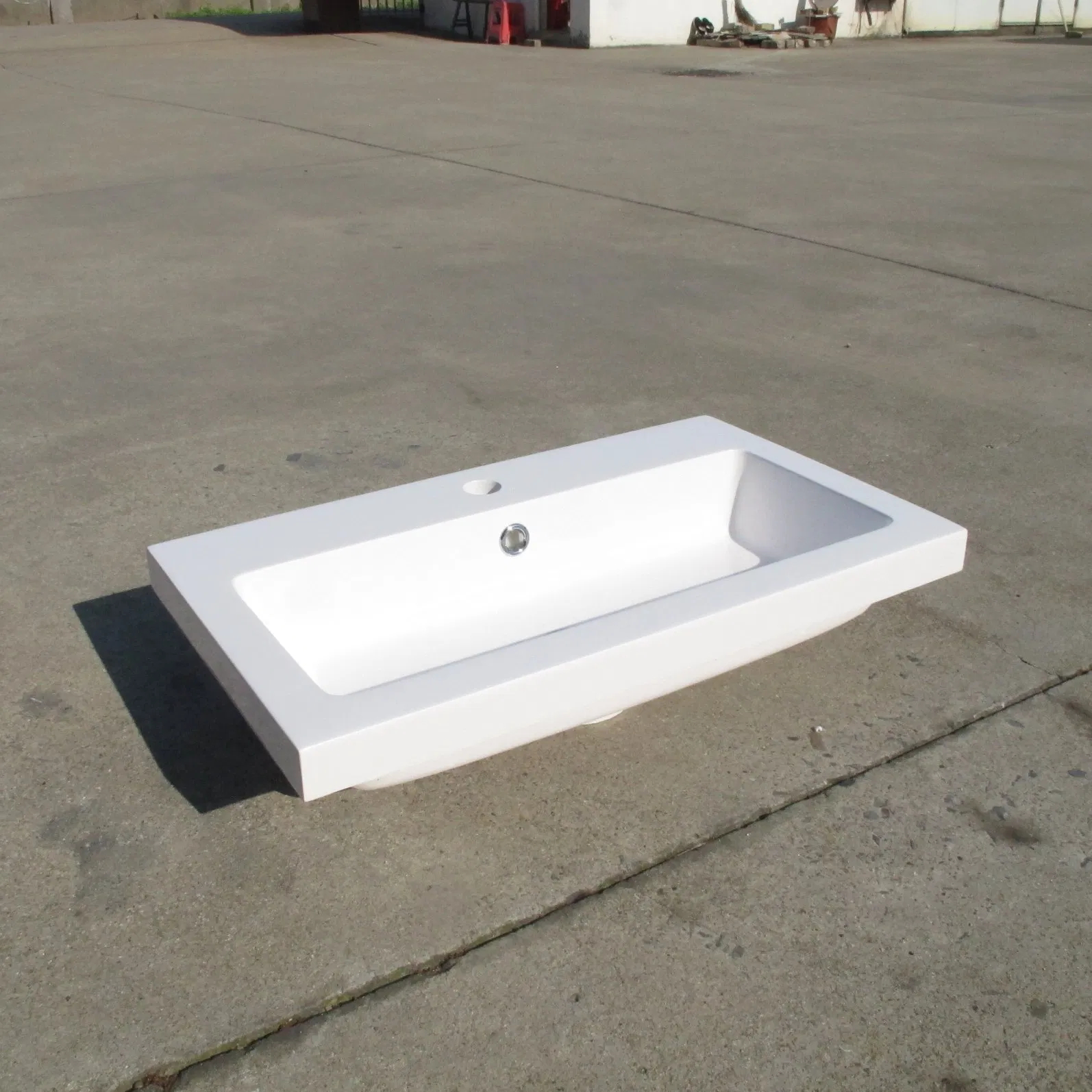 Matte White Solid Surface Above-Counter Wash Basin