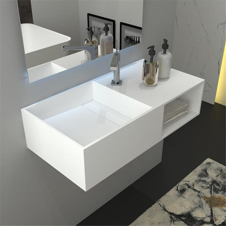 Custom Solid Surface Countertop Wash Basin for Bathroom Vanities