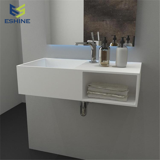 Custom Solid Surface Countertop Wash Basin for Bathroom Vanities