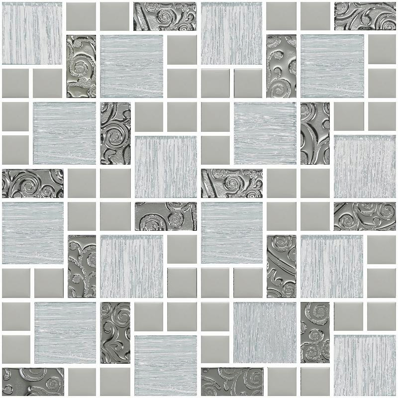 Colorful Ceramic and Glass Mosaic Wall Tiles