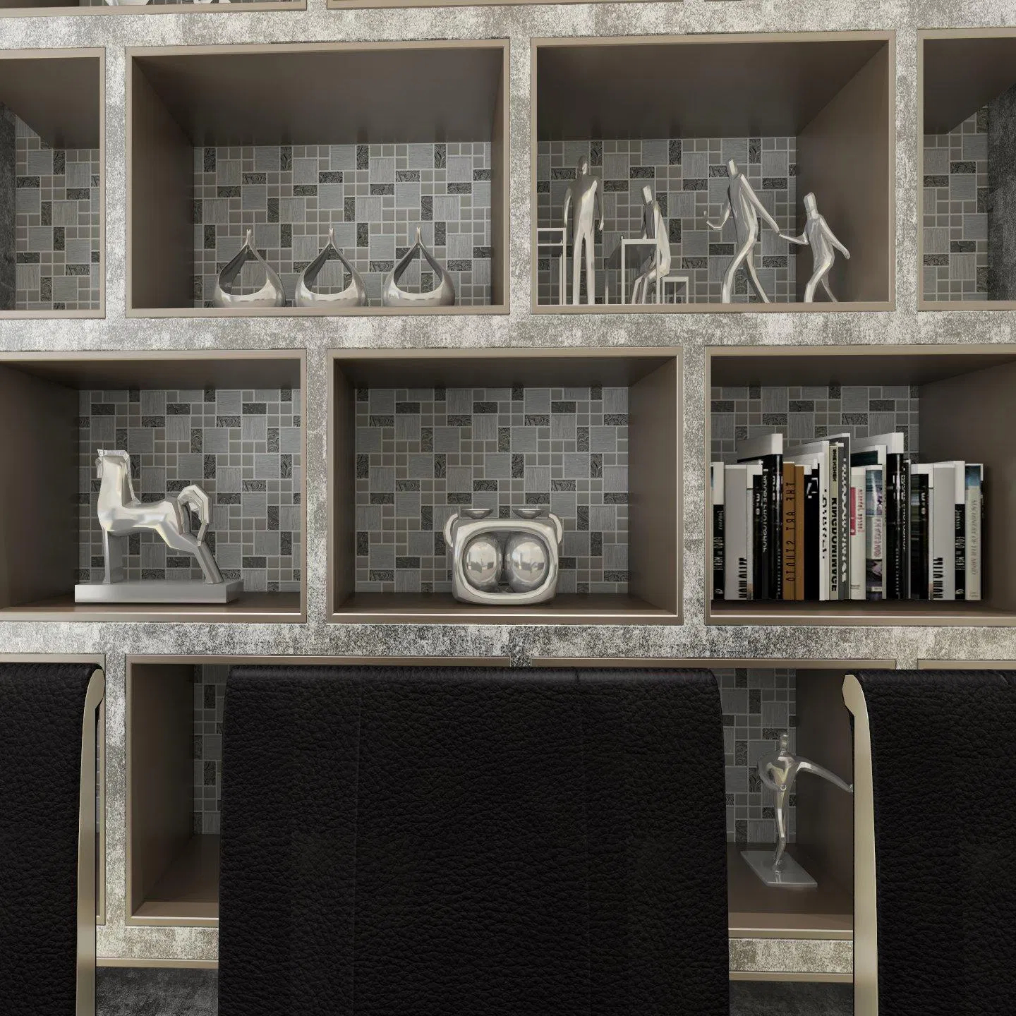 Colorful Ceramic and Glass Mosaic Wall Tiles