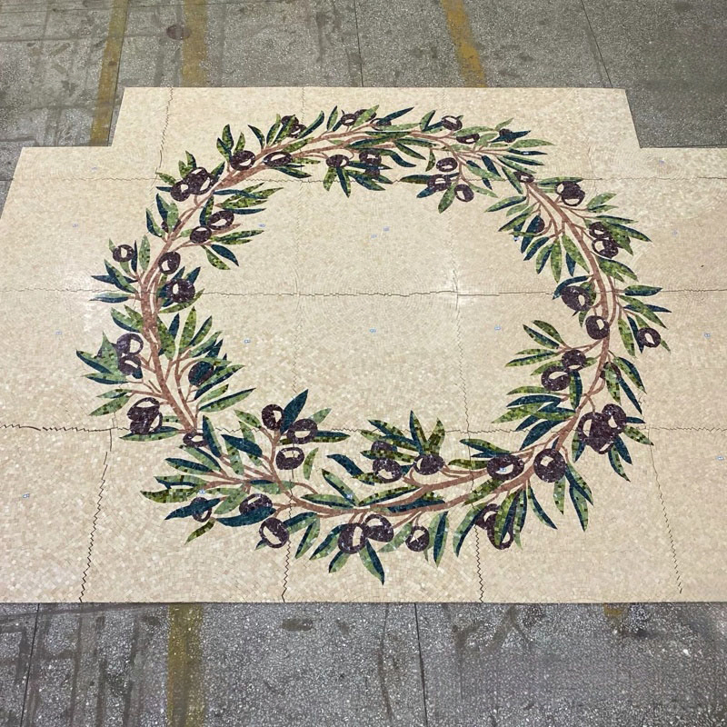 Handmade Marble Mosaic Panel for Custom Floor and Wall Patterns
