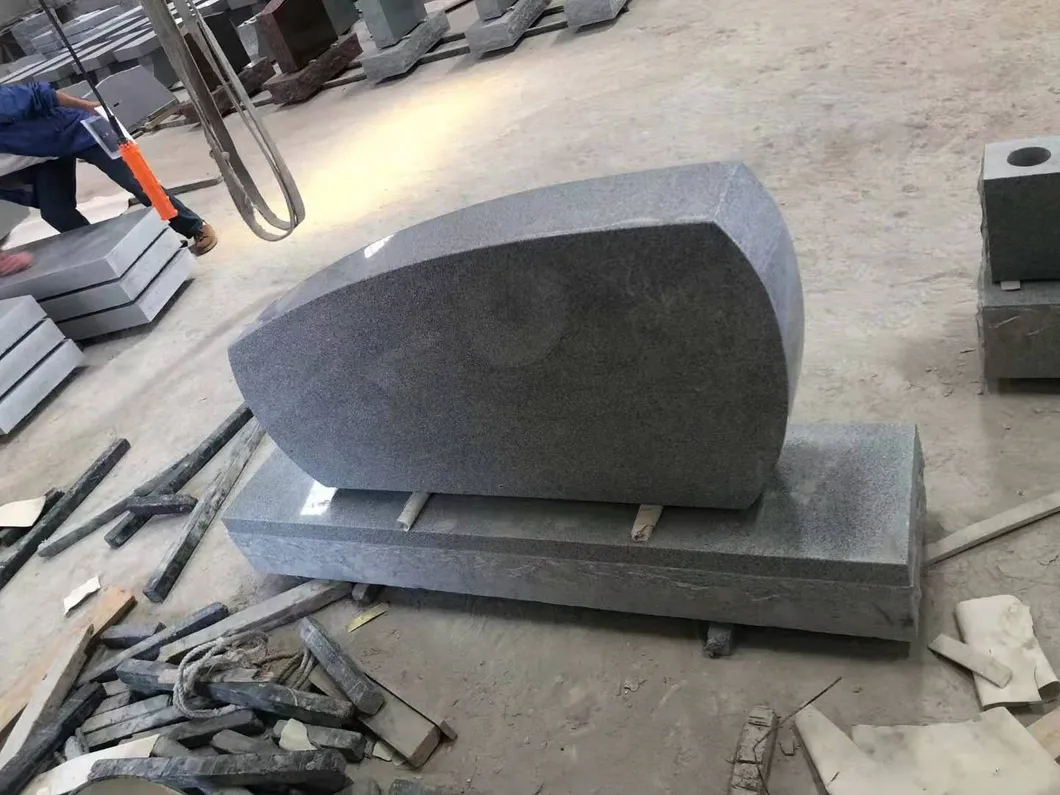 American Style G603 Grey Granite Family Memorial Monument Set