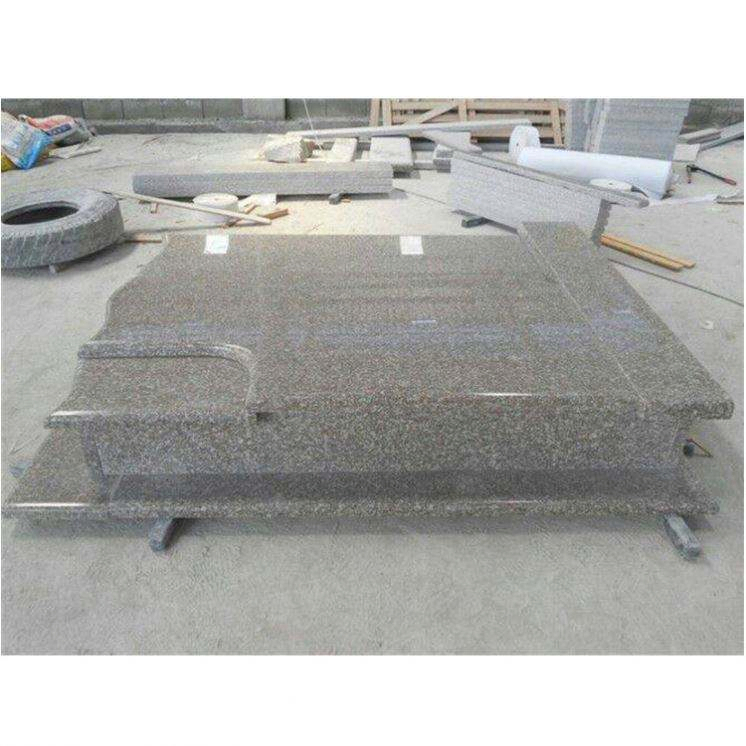 Irish Style Red Granite Full Grave Headstone