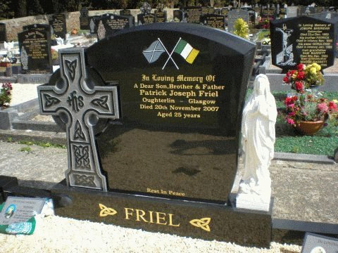 Irish Style Black Granite Upri