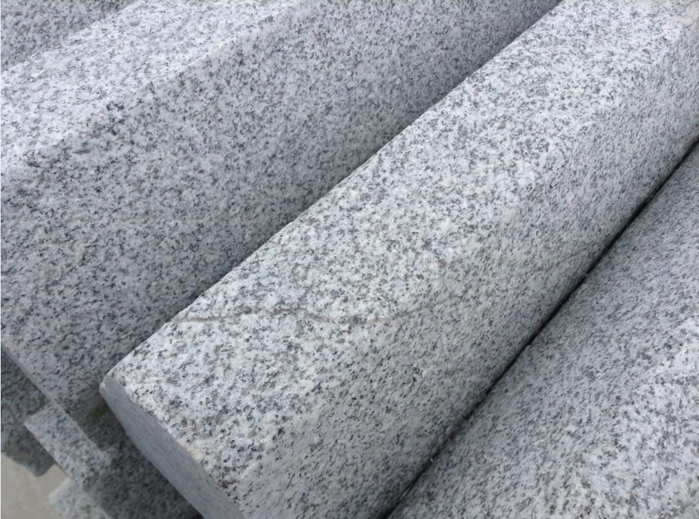 Light Grey G602 G603 Granite Bullnose Kerbstone