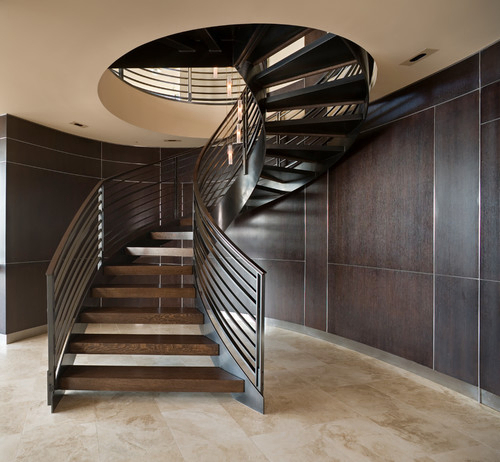 Curved Granite Stair Treads for Open Riser Staircases