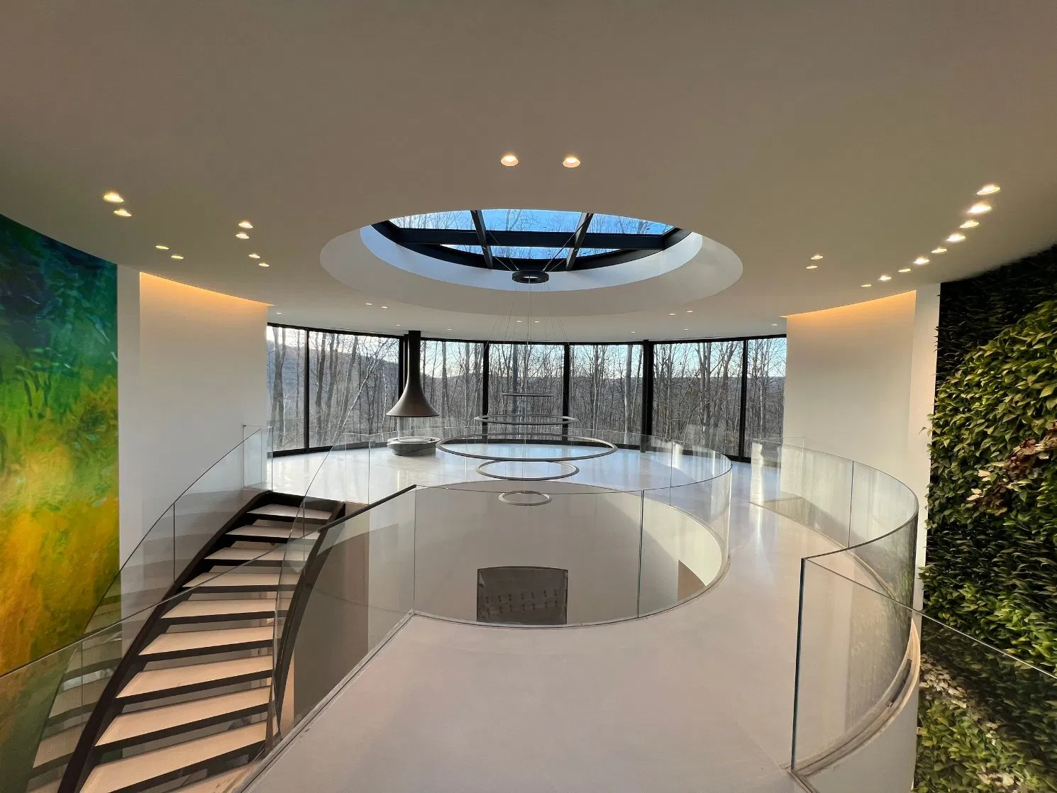 Curved Granite Stair Treads for Open Riser Staircases